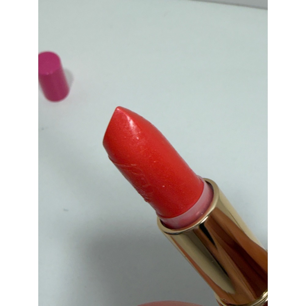 Estee Lauder Pure Color Long Lasting Lipstick 25 Melon Shimmer Pink Gold Case - Picture 5 of 7